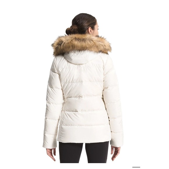 The North Face White Hooded Puffer Jacket with Faux Fur Trim Women's - NWT - XXL - Picture 4 of 10